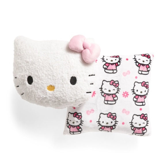 Hello Kitty Other - Hello Kitty Pink Daisies And Bows Decorative Pillow Set Made By Sanrio